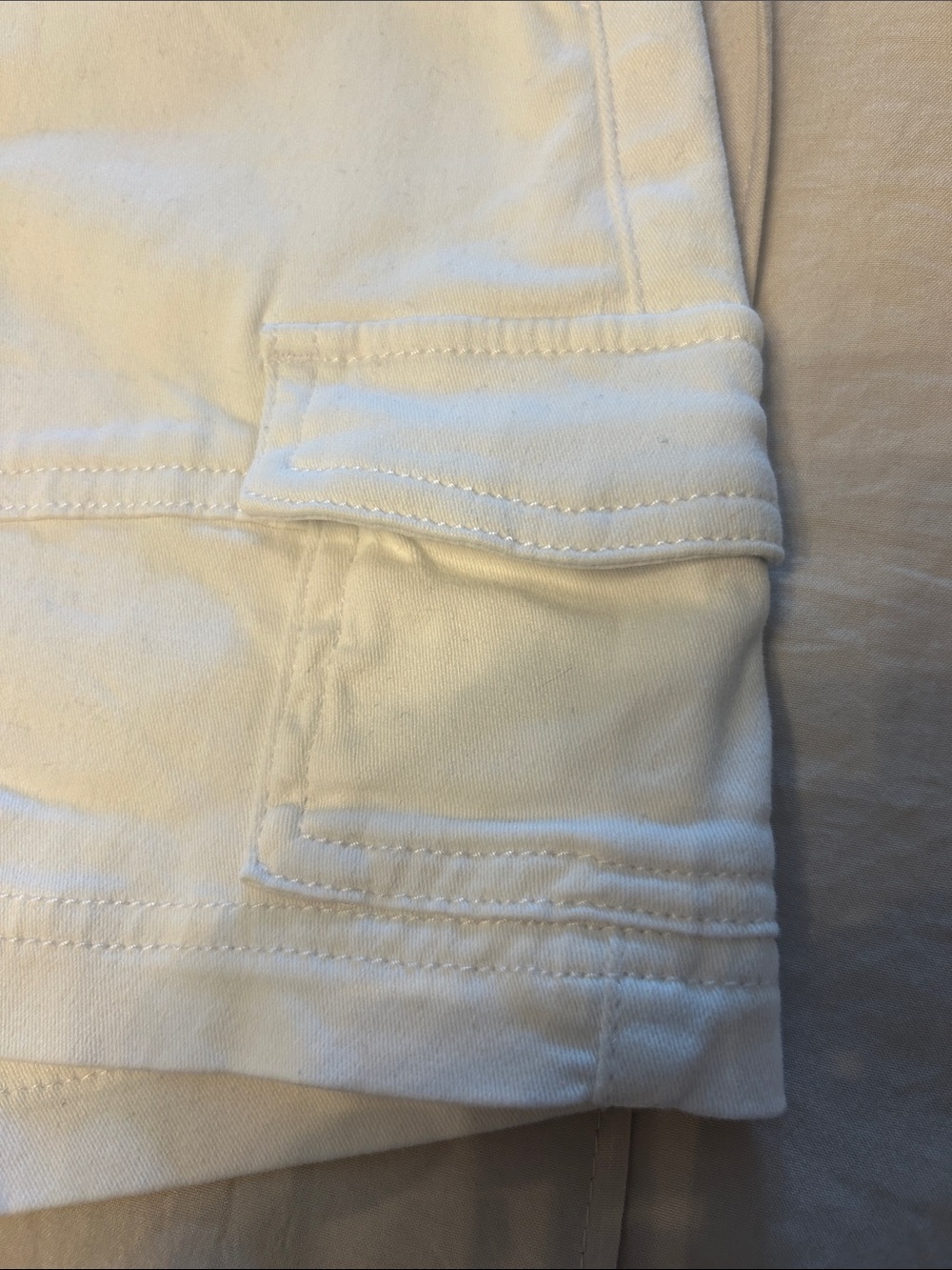 Women’s White Cargo Pocket Shorts - Picture 3 of 7